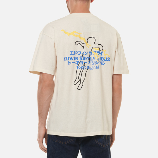 Мужская футболка Edwin Tokyo Original Whisper White Garment Washed