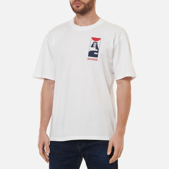 Мужская футболка Edwin Cloudy White Garment Washed