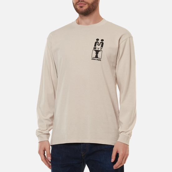 Мужской лонгслив Edwin Supply Silver Grey Garment Washed