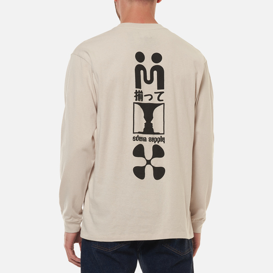 Мужской лонгслив Edwin Supply Silver Grey Garment Washed