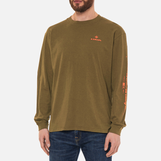Мужской лонгслив Edwin Synergy III Uniform Green Garment Washed