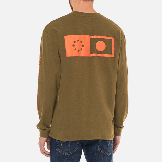 Мужской лонгслив Edwin Synergy III Uniform Green Garment Washed