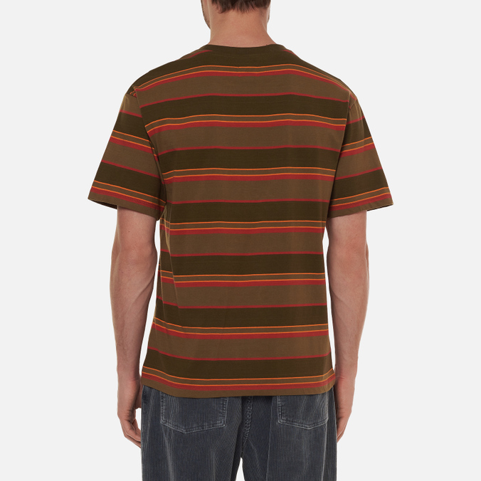 Мужская футболка Edwin, цвет оливковый, размер M I029723.MAO.67 Quarter - фото 4