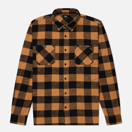 Мужская рубашка Edwin Labour Heavy Flannel Brushed, цвет коричневый, размер S