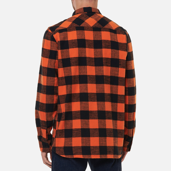 Мужская рубашка Edwin Labour Heavy Flannel Brushed Seville Orange Garment Washed
