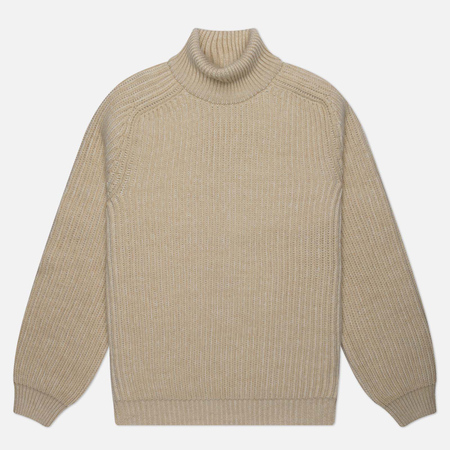  Мужской свитер Edwin Roni High Collar, цвет бежевый, размер L