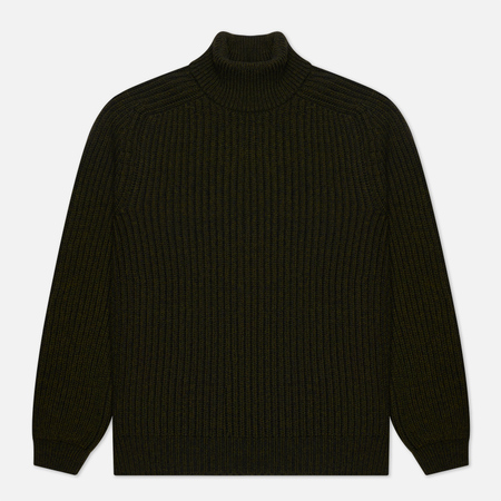 Мужской свитер Edwin Roni High Collar, цвет оливковый, размер M