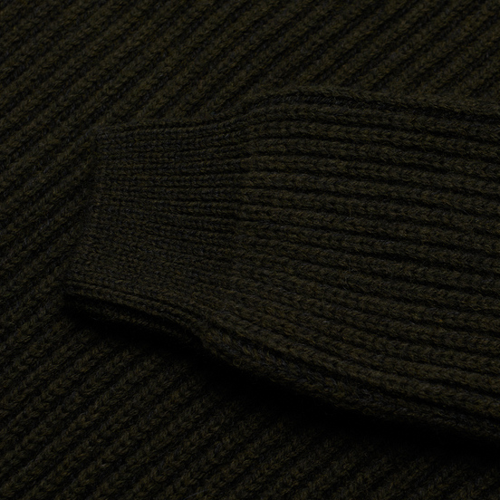 Мужской свитер Edwin Roni High Collar Uniform Green Garment Washed