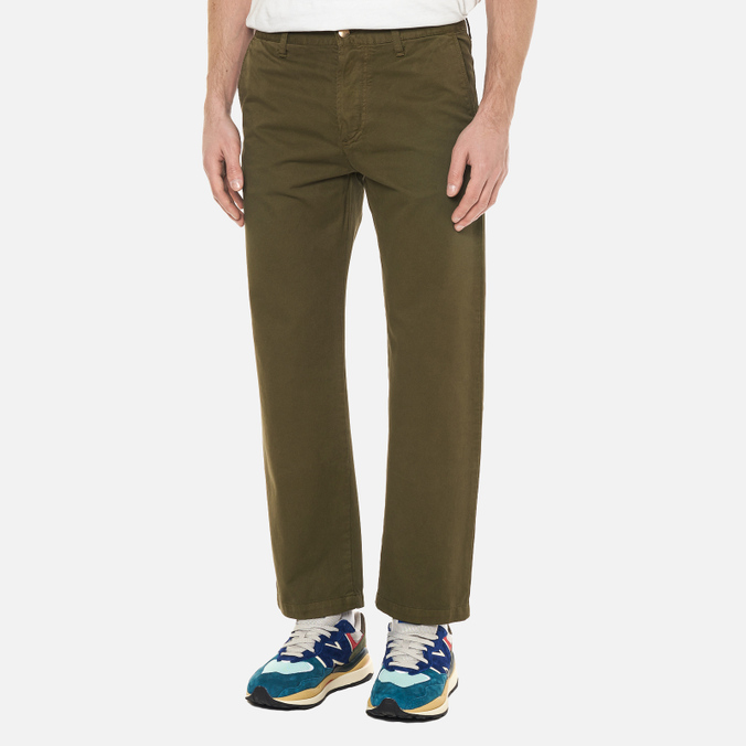 Мужские брюки Edwin, цвет оливковый, размер 29 I029823.UNG.GD Loose Chino - фото 4
