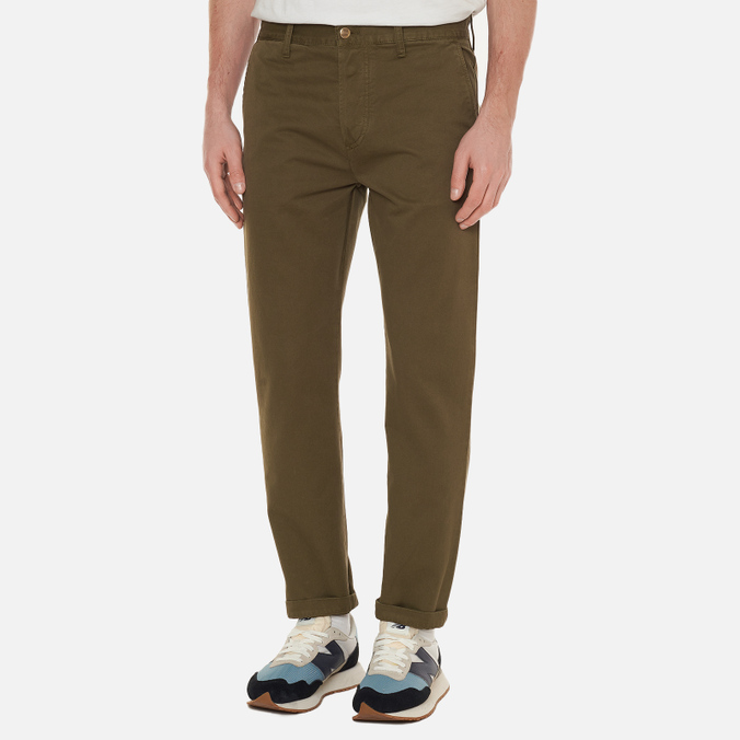Мужские брюки Edwin, цвет оливковый, размер 31 I029824.UNG.GD Regular Chino - фото 4