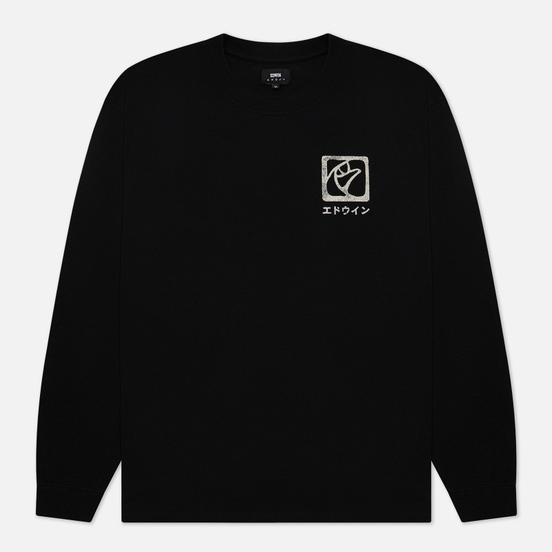 Мужской лонгслив Edwin Hanani Black Garment Washed