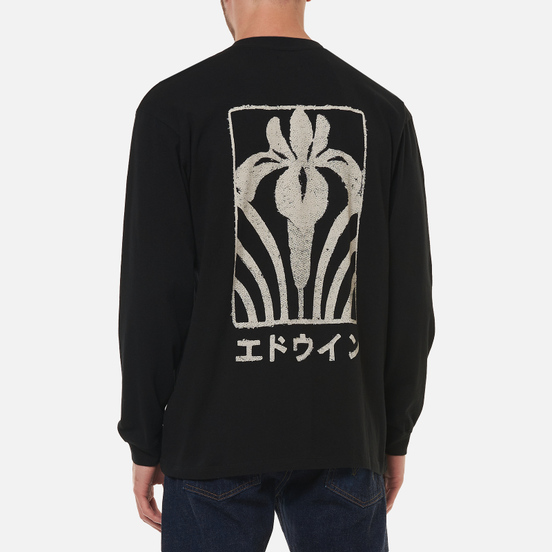 Мужской лонгслив Edwin Hanani Black Garment Washed