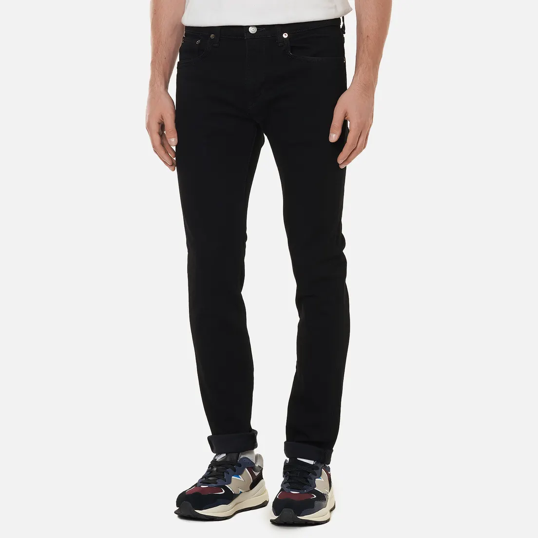Edwin Мужские джинсы Slim Tapered Kaihara Organic Stretch Black Denim