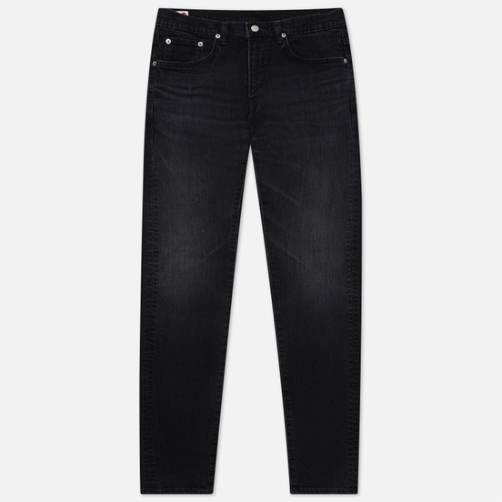 Мужские джинсы Edwin Slim Tapered Kaihara Organic Stretch Black Denim Black Used