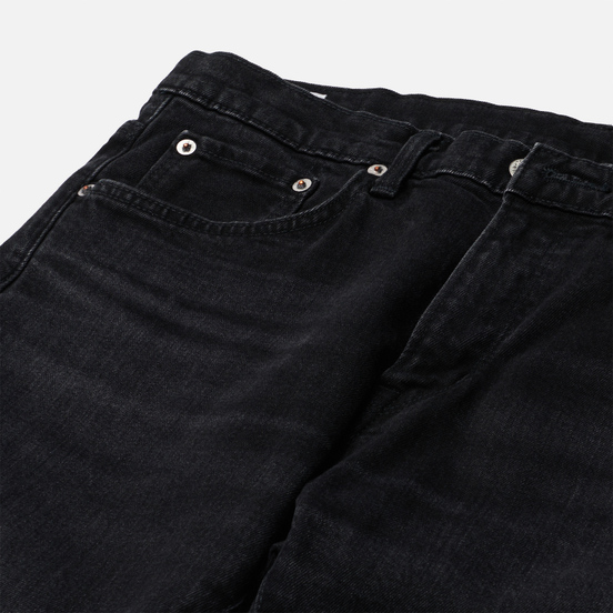 Мужские джинсы Edwin Slim Tapered Kaihara Organic Stretch Black Denim Black Used