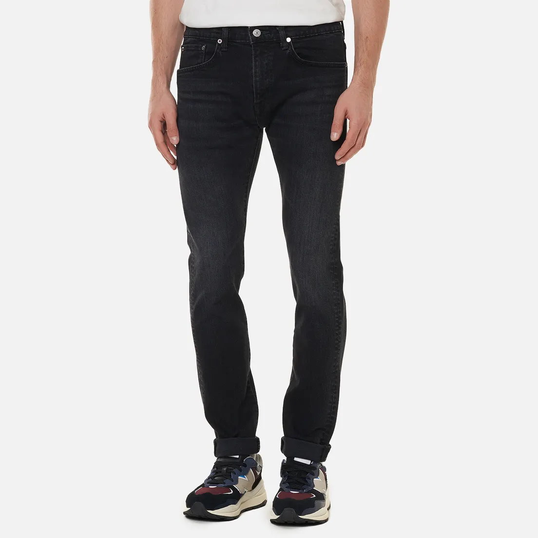 Edwin Мужские джинсы Slim Tapered Kaihara Organic Stretch Black Denim