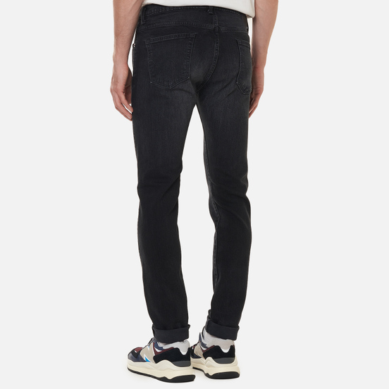 Мужские джинсы Edwin Slim Tapered Kaihara Organic Stretch Black Denim Black Used