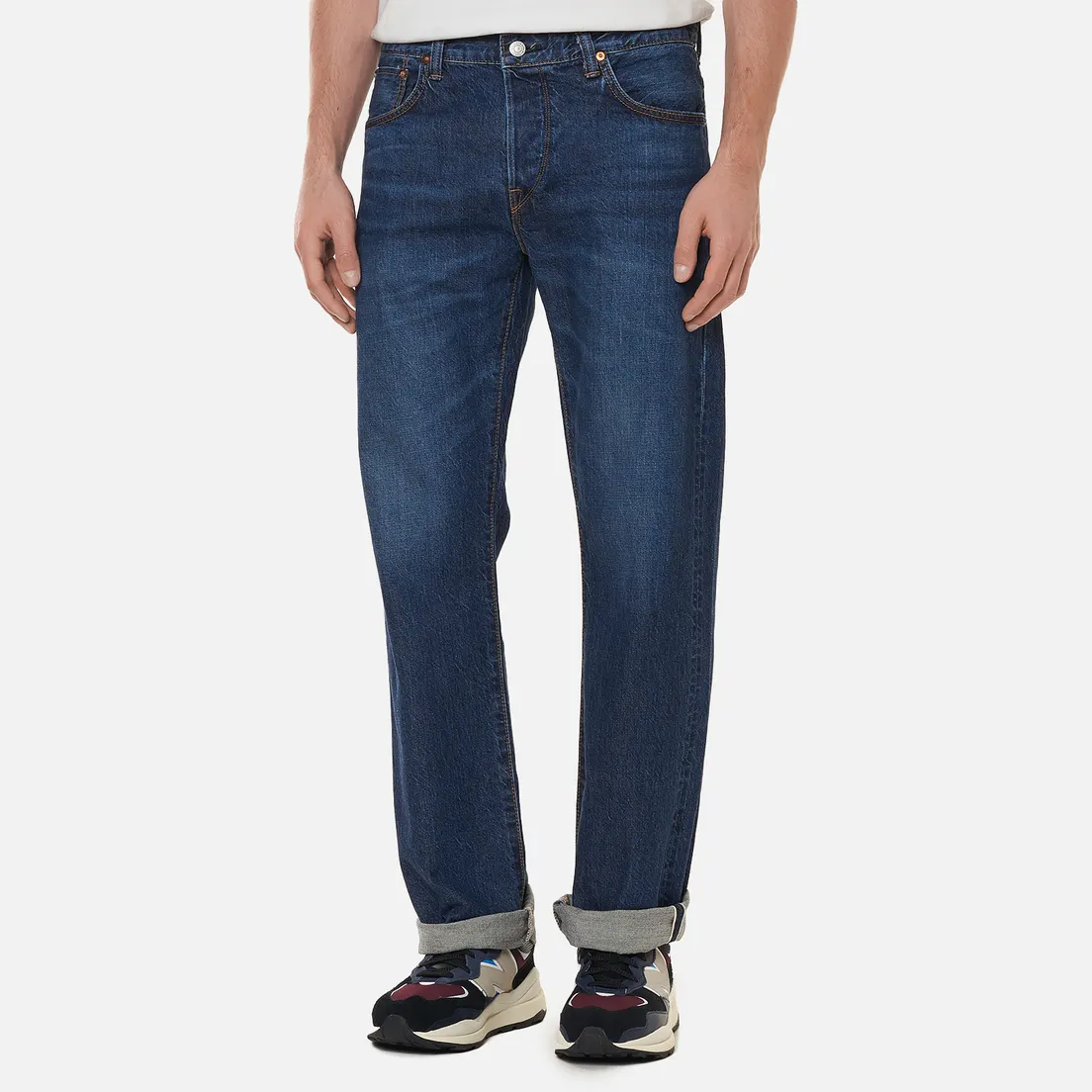 Edwin Мужские джинсы Loose Straight Kaihara Indigo Blue x White Selvage 11 Oz