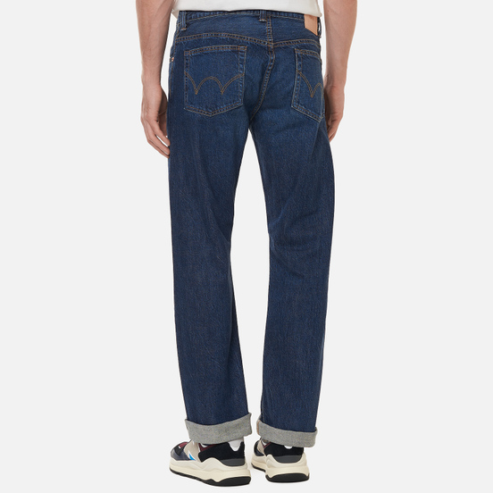 Мужские джинсы Edwin Loose Straight Kaihara Indigo Blue x White Selvage 11 Oz Blue Dark Used