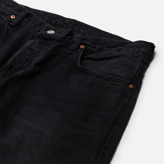 Мужские джинсы Edwin Loose Straight Kaihara Black x White Selvage 11 Oz Black Dark Used