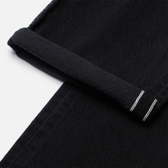 Мужские джинсы Edwin Loose Straight Kaihara Black x White Selvage 11 Oz Black Dark Used