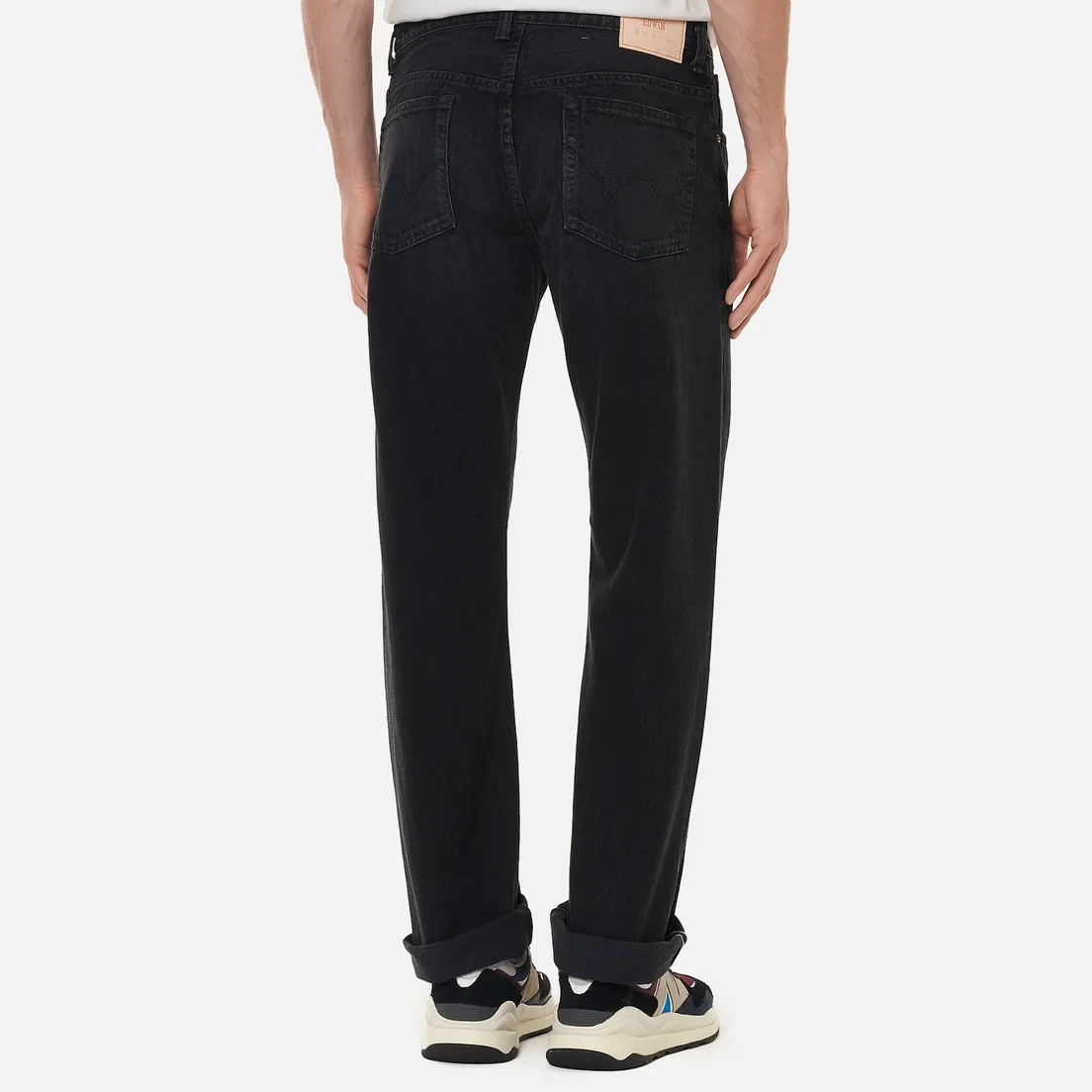 Edwin Мужские джинсы Loose Straight Kaihara Black x White Selvage 11 Oz