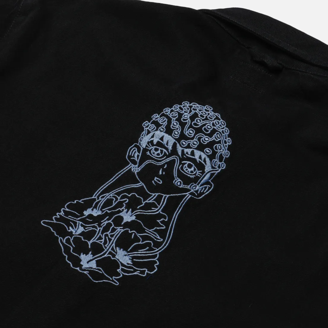 Edwin Мужская рубашка Flora Mind Pembroke Black Denim