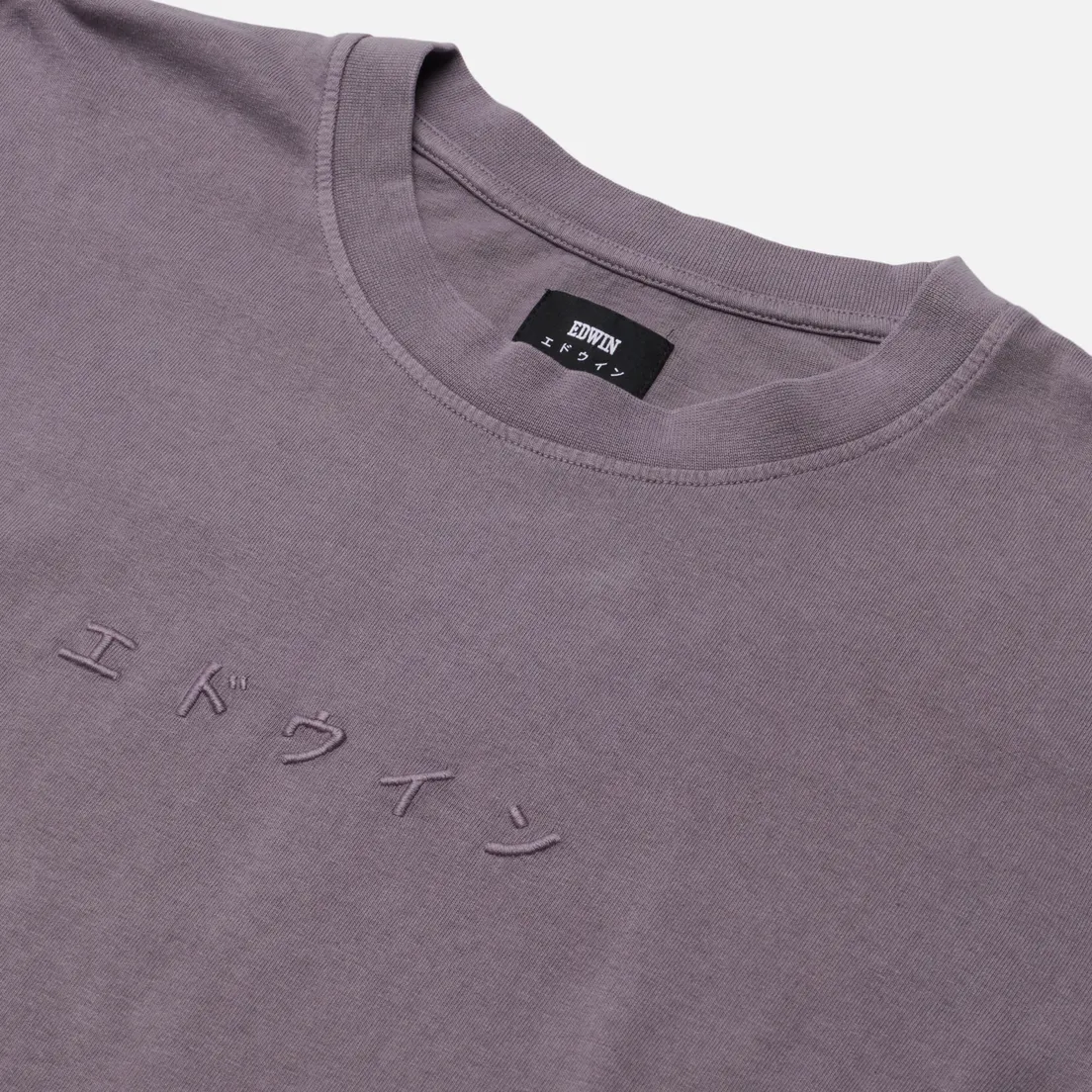 Edwin Мужской лонгслив Katakana Embroidery Natural