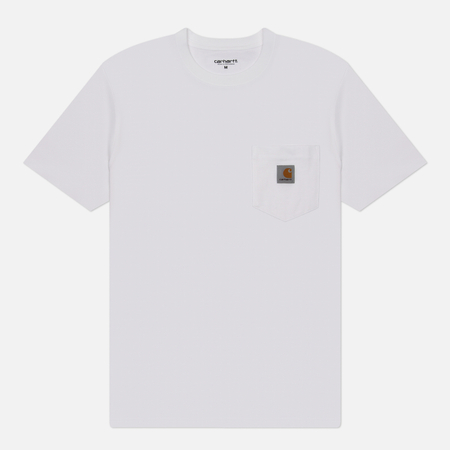 Мужская футболка Carhartt WIP Pocket Logo, цвет белый, размер L