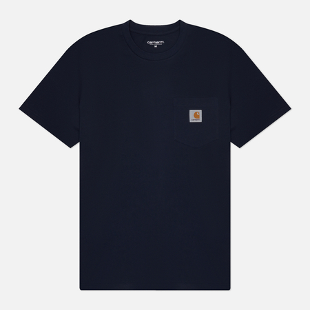 Мужская футболка Carhartt WIP Pocket Logo, цвет синий, размер XXL