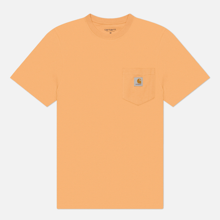 Мужская футболка Carhartt WIP Pocket Logo, цвет оранжевый, размер XL