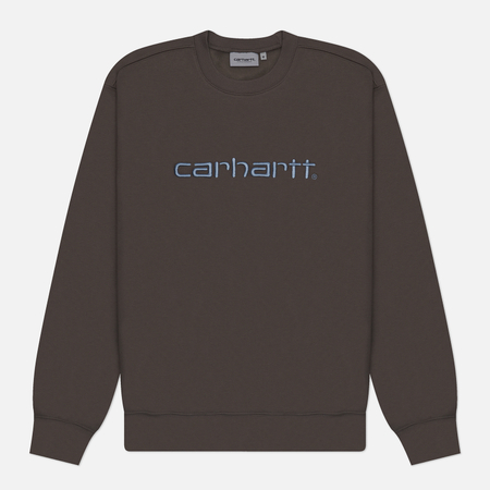 фото Мужская толстовка carhartt wip carhartt, цвет коричневый, размер s