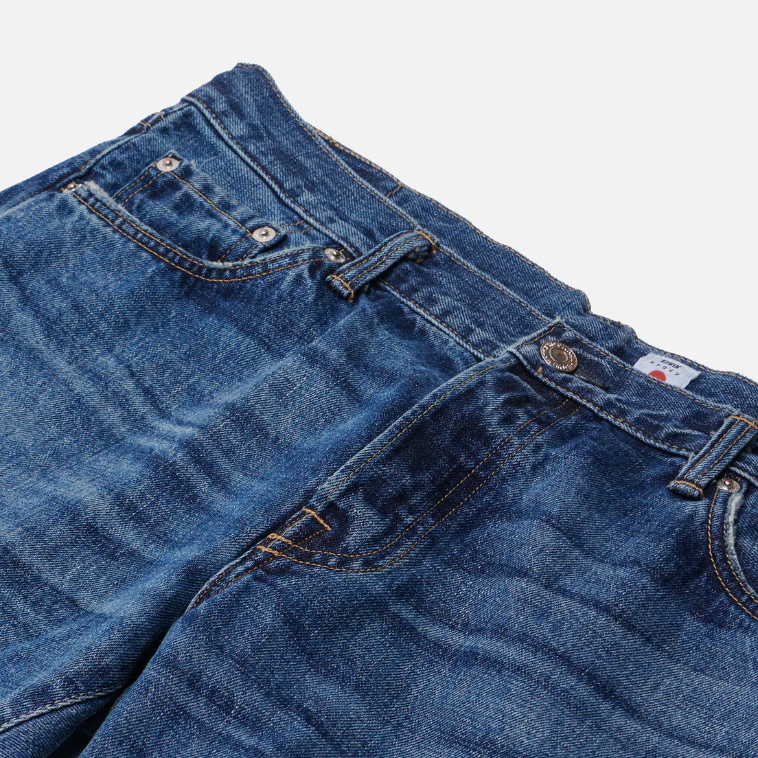 Edwin Мужские джинсы Regular Tapered Nihon Menpu Dark Pure Indigo Rainbow Selvage 13.5 Oz