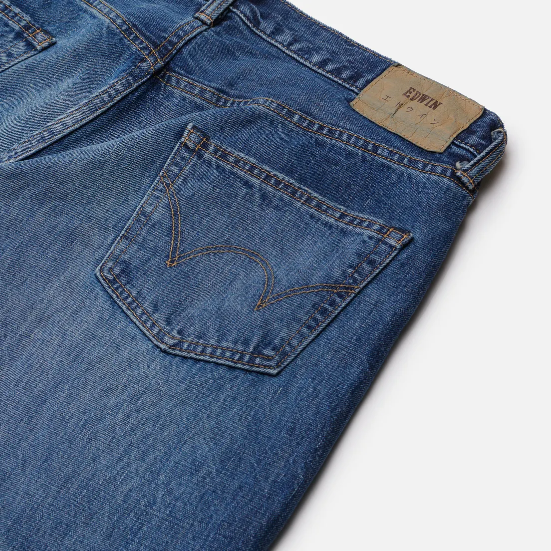 Edwin Мужские джинсы Regular Tapered Nihon Menpu Dark Pure Indigo Rainbow Selvage 13.5 Oz
