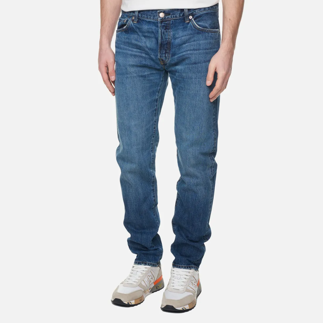 Edwin Мужские джинсы Regular Tapered Nihon Menpu Dark Pure Indigo Rainbow Selvage 13.5 Oz