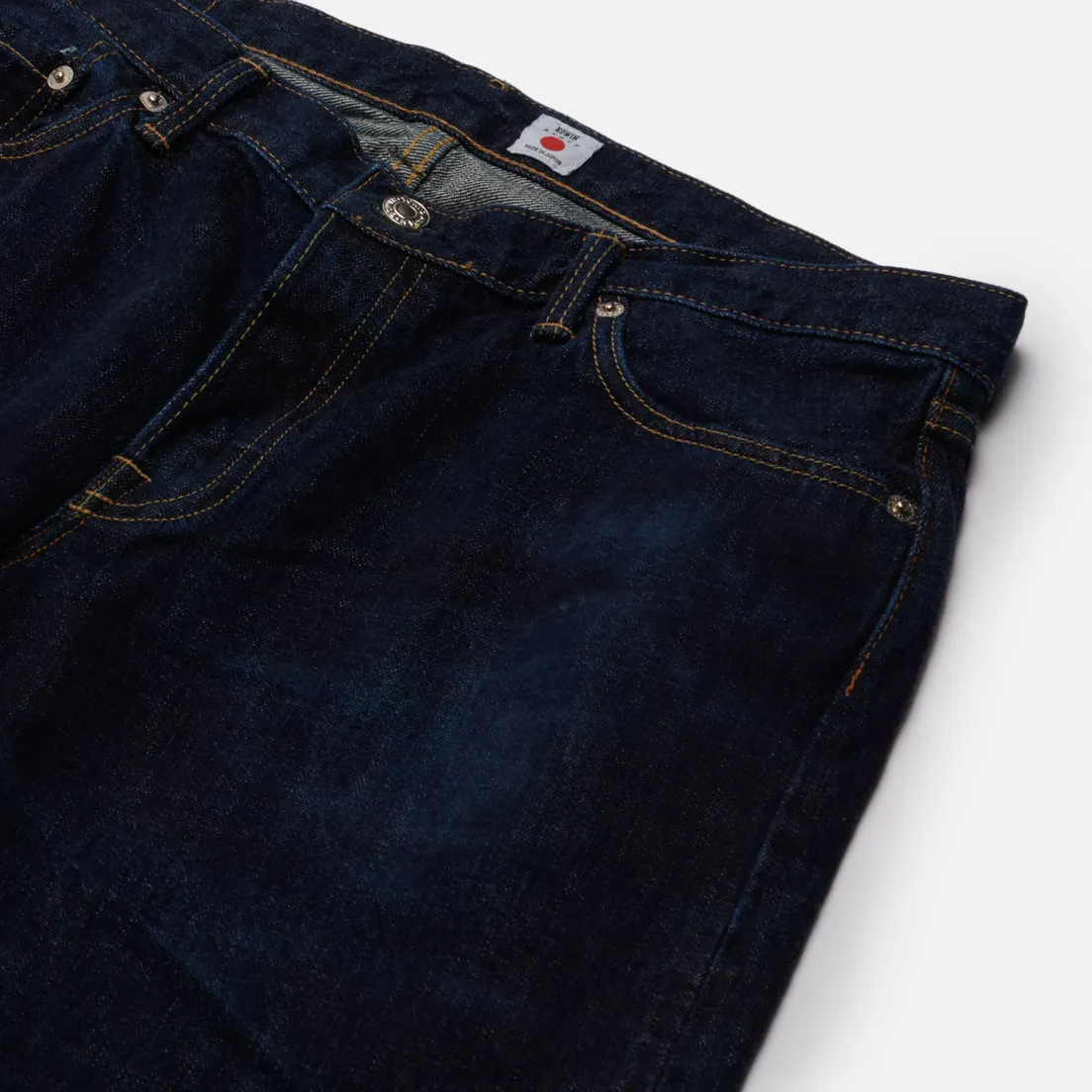 Edwin Мужские джинсы Regular Tapered Nihon Menpu Dark Pure Indigo Rainbow Selvage 13.5 Oz