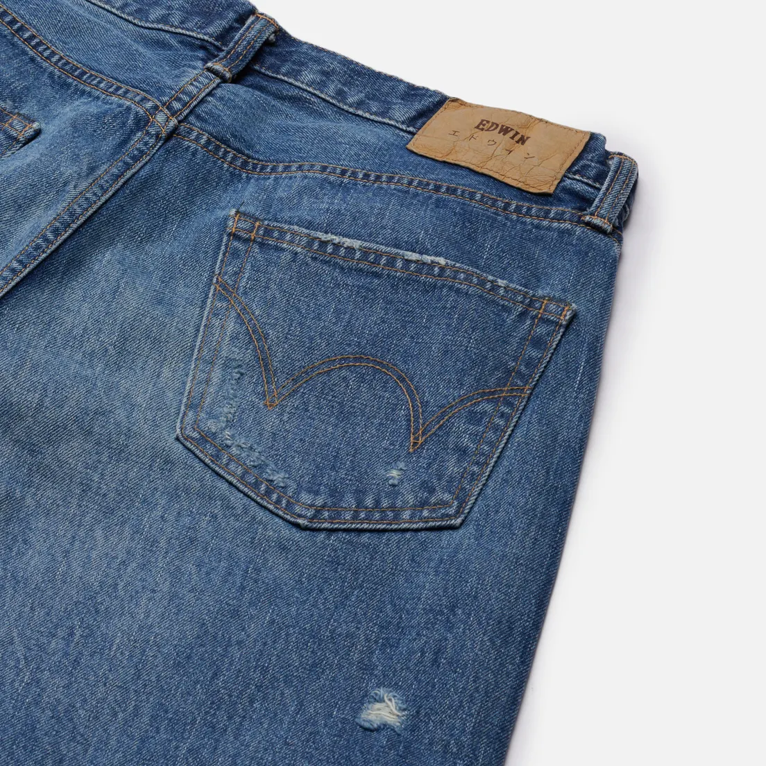 Edwin Мужские джинсы Regular Tapered Nihon Menpu Dark Pure Indigo Rainbow Selvage 13.5 Oz