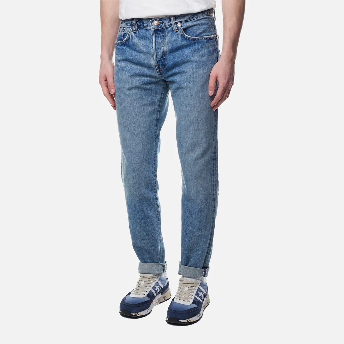 Edwin Мужские джинсы Regular Tapered Kurabo Recycle Denim Red Selvage 14 Oz