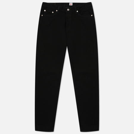 фото Мужские джинсы edwin regular tapered kaihara right hand black denim 13 oz, цвет чёрный, размер 31/32