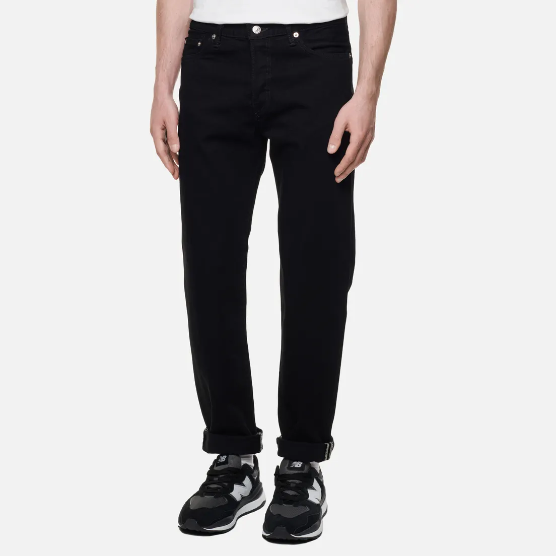 Edwin Мужские джинсы Regular Tapered Kaihara Right Hand Black Denim 13 Oz