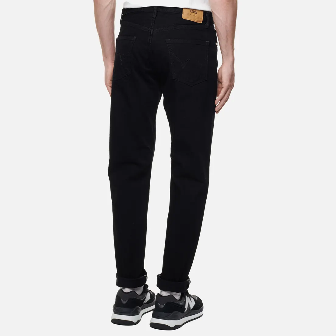 Edwin Мужские джинсы Regular Tapered Kaihara Right Hand Black Denim 13 Oz