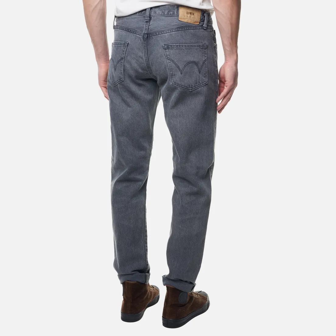 Edwin Мужские джинсы Regular Tapered Kaihara Right Hand Black Denim 13 Oz