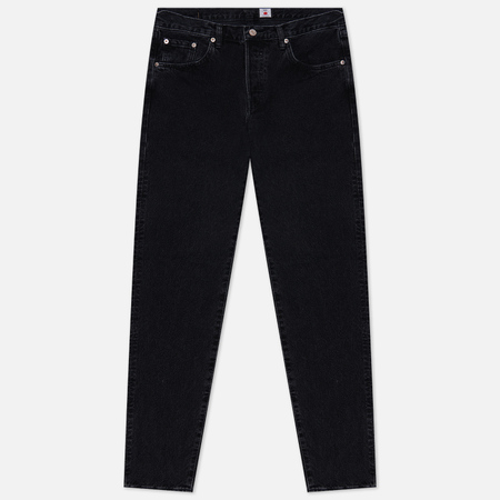 фото Мужские джинсы edwin regular tapered kaihara right hand black denim 13 oz, цвет чёрный, размер 28/32