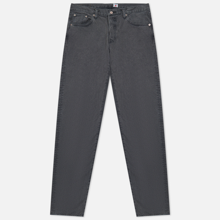 фото Мужские джинсы edwin regular tapered kaihara right hand black denim 13 oz, цвет серый, размер 28/32