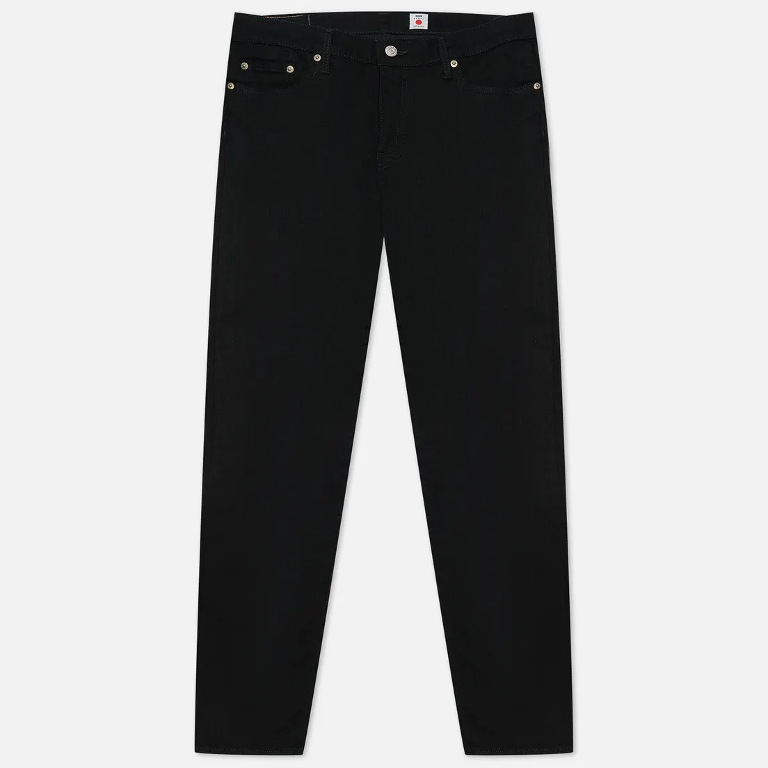 Edwin Мужские джинсы Regular Tapered Kaihara Black x Black Stretch Denim 12.5 Oz