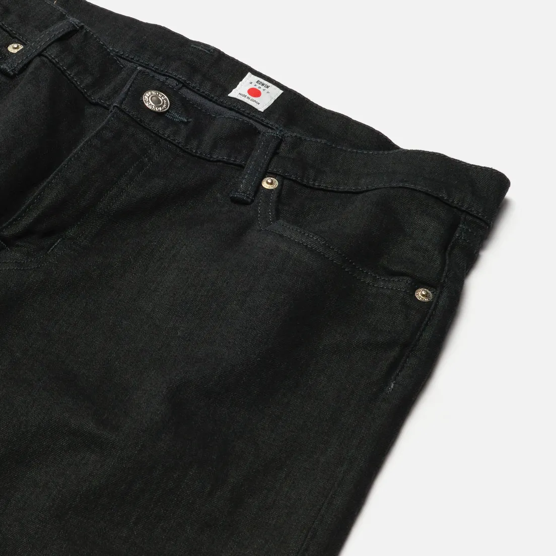 Edwin Мужские джинсы Regular Tapered Kaihara Black x Black Stretch Denim 12.5 Oz