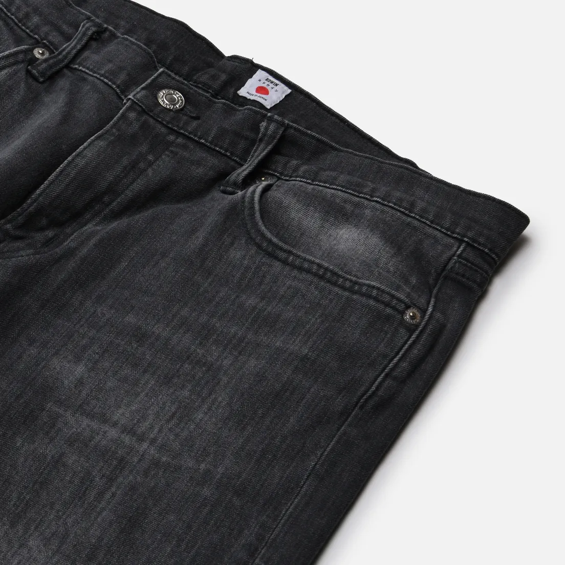 Edwin Мужские джинсы Regular Tapered Kaihara Black x Black Stretch Denim 12.5 Oz