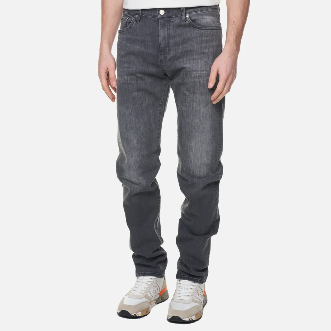 Edwin Мужские джинсы Regular Tapered Kaihara Black x Black Stretch Denim 12.5 Oz