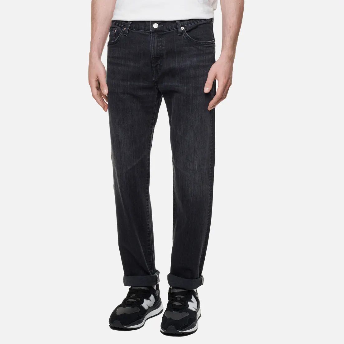 Edwin Мужские джинсы Regular Tapered Kaihara Black x Black Stretch Denim 12.5 Oz