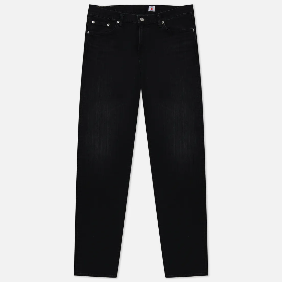 Edwin Мужские джинсы Regular Tapered Kaihara Black x Black Stretch Denim 12.5 Oz